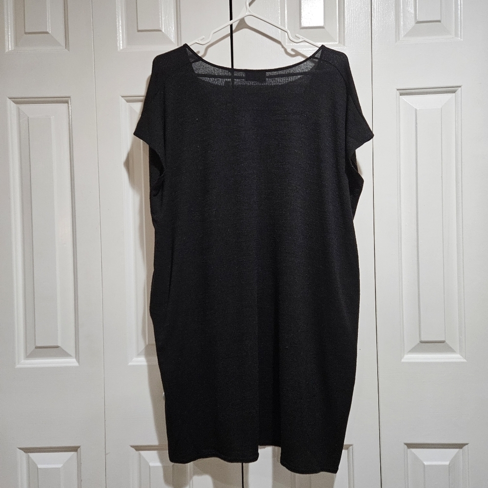 Aritzia Wilfred Free Marcoux Knit Black V-neck Mini Dress Size Extra Small - Picture 7 of 9